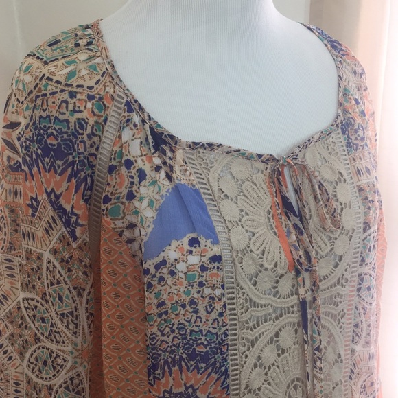 Anthropologie Roselle Printed Peasant Tunic - Picture 3 of 8